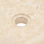 vidaXL Évier 40 x 12 cm Marbre Crème