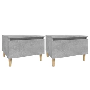 vidaXL Tables d'appoint 2 Pièces Gris béton 50x46x35 cm Bois d'ingénierie