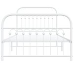 vidaXL Cadre de lit métal sans matelas et pied de lit blanc 100x190 cm