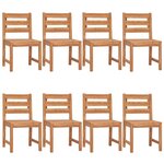 vidaXL Ensemble à manger de jardin 9 Pièces Bois de teck solide