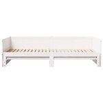 vidaXL Lit Pull-out de Jour Blanc 180 x 200 cm Bois massif en pin