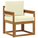 vidaXL Canapé d’extérieur Bois d'acacia massif et polyester Naturel