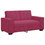 vidaXL Ensemble de canapés 3 Pièces avec coussins Rouge bordeaux Velours