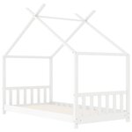 vidaXL Cadre de lit d'enfant Blanc Bois de pin massif 80x160 cm