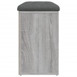 vidaXL Banc à chaussures sonoma gris 82x32x50 cm bois d'ingénierie