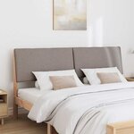 vidaXL Tête de lit capitonnée Taupe 200 cm Pin massif