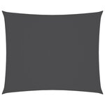 vidaXL Voile de parasol tissu oxford rectangulaire 2 5x3 5m anthracite