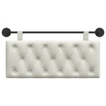 vidaXL Tête de lit suspendue Crème Velours