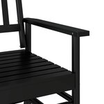 vidaXL Banc balancelle noir 118x70x104 5 cm bois massif de peuplier