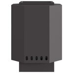 vidaXL Foyer sans fumée Noir 38 x 38 x 51 cm Acier