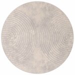 vidaXL Tapis de surface Rond HUARTE Beige Ø 160 CM Polyester