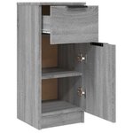 vidaXL Buffets 2 Pièces Sonoma gris 30x30x70 cm Bois d'ingénierie