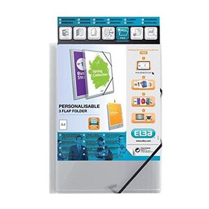 Chemise à élastiques Polyvision avec pochette A4 Incolore ELBA