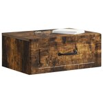 vidaXL Cabinet de chevet mural 2 Pièces Chêne fumé 49 x 34 5 x 20 cm