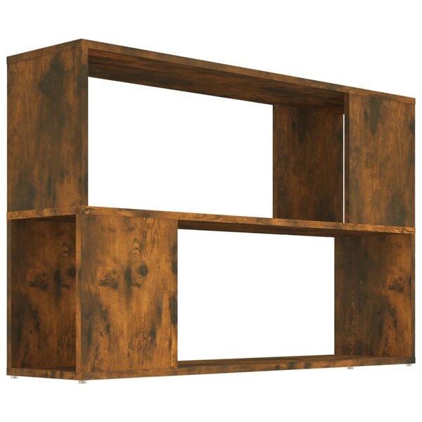 vidaXL Bibliothèque Chêne fumé 100x24x63 cm Bois d'ingénierie