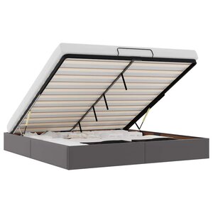 vidaXL Cadre de lit ottoman sans matelas gris 180x200 cm similicuir