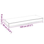 vidaXL Set de coussins de palette 2 Pièces Noir 120 x 40 x 8 cm