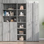 vidaXL Buffet haut sonoma gris 45x41x185 cm bois d'ingénierie