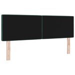 vidaXL Tête de lit LED avec boutons en cristal sur un revêtement en velours vert foncé de 80 cm