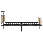 vidaXL Cadre de lit en métal sans matelas chêne fumé 200x200 cm