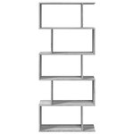vidaXL Étagère séparatrice de pièce 5 niveaux sonoma gris 70x24x161 cm