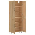 vidaXL Buffet haut Chêne sonoma 69 5x34x180 cm Bois d'ingénierie