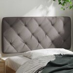 vidaXL Coussin de tête de lit taupe 100 cm tissu