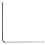 Kleine Wolke Tringle de rideau de douche d'angle 90x90 cm Chrome