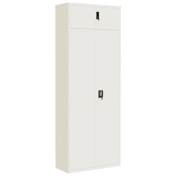 vidaXL Classeur blanc 90x40x240 cm acier