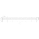 vidaXL Clôture de jardin avec dessus en lance Acier 11 9 x 1 m Noir