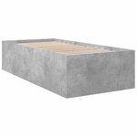 vidaXL Cadre de lit sans matelas gris béton 90x200 cm