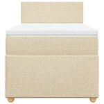 vidaXL Sommier à lattes de lit avec matelas Crème 80x200 cm Tissu
