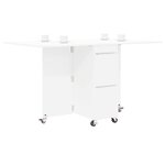 vidaXL Table à dîner 2 Pièces 140 x 80 x 77 cm Bois d'ingénierie Blanc