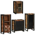 vidaXL Ensemble de mobilier de salle de bain 4 Pièces Bois massif recyclé