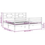vidaXL Cadre de lit sans matelas 200x200 cm bois massif