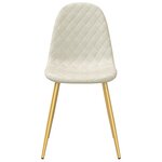vidaXL Chaises à manger lot de 6 blanc crème velours
