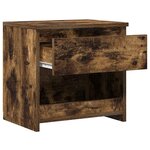 vidaXL Table de chevet Chêne fumé 40x30x39 cm Bois d'ingénierie