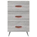 vidaXL Table de chevet sonoma gris 40x40x66 cm bois d'ingénierie