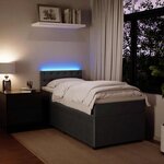 vidaXL Sommier à lattes de lit et matelas Gris foncé 80x200 cm Velours