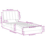 vidaXL Cadre de lit avec LED sans matelas bleu 90x200 cm velours