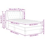 vidaXL Cadre de lit avec matelas Vert foncé 100 x 200 cm Velours