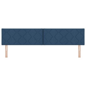 vidaXL Tête de lit Bleu tissu