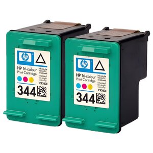 Pack de 2 cartouches d'encre authentiques HP 344 Couleur - programme SECOND