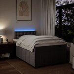 vidaXL Sommier à lattes de lit avec matelas Taupe 120x200 cm Tissu