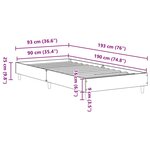 vidaXL Cadre de lit sans matelas noir 90x190 cm bois ingénierie