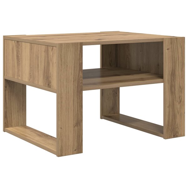 vidaXL Table basse Chêne artisanal 66 x 53 x 45 cm Bois d'ingénierie