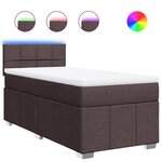 vidaXL Sommier à lattes de lit avec matelas Marron foncé 80x200 cm