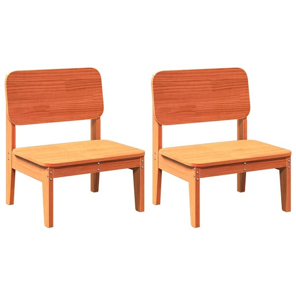 vidaXL Chaises de jardin lot de 2 cire marron 60x52 5x72 cm