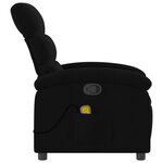 vidaXL Fauteuil de massage inclinable noir tissu
