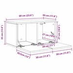 vidaXL Ensemble meuble TV Chêne Artisanal MDF  Placage Moyen Meuble TV